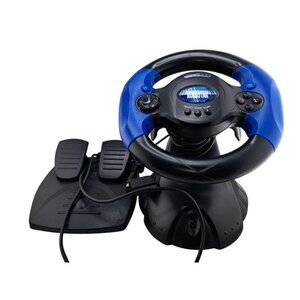 Roadstar MX-1 Racing Whel & Pedals for PS2/PS1 Dual Impact Steering Controller